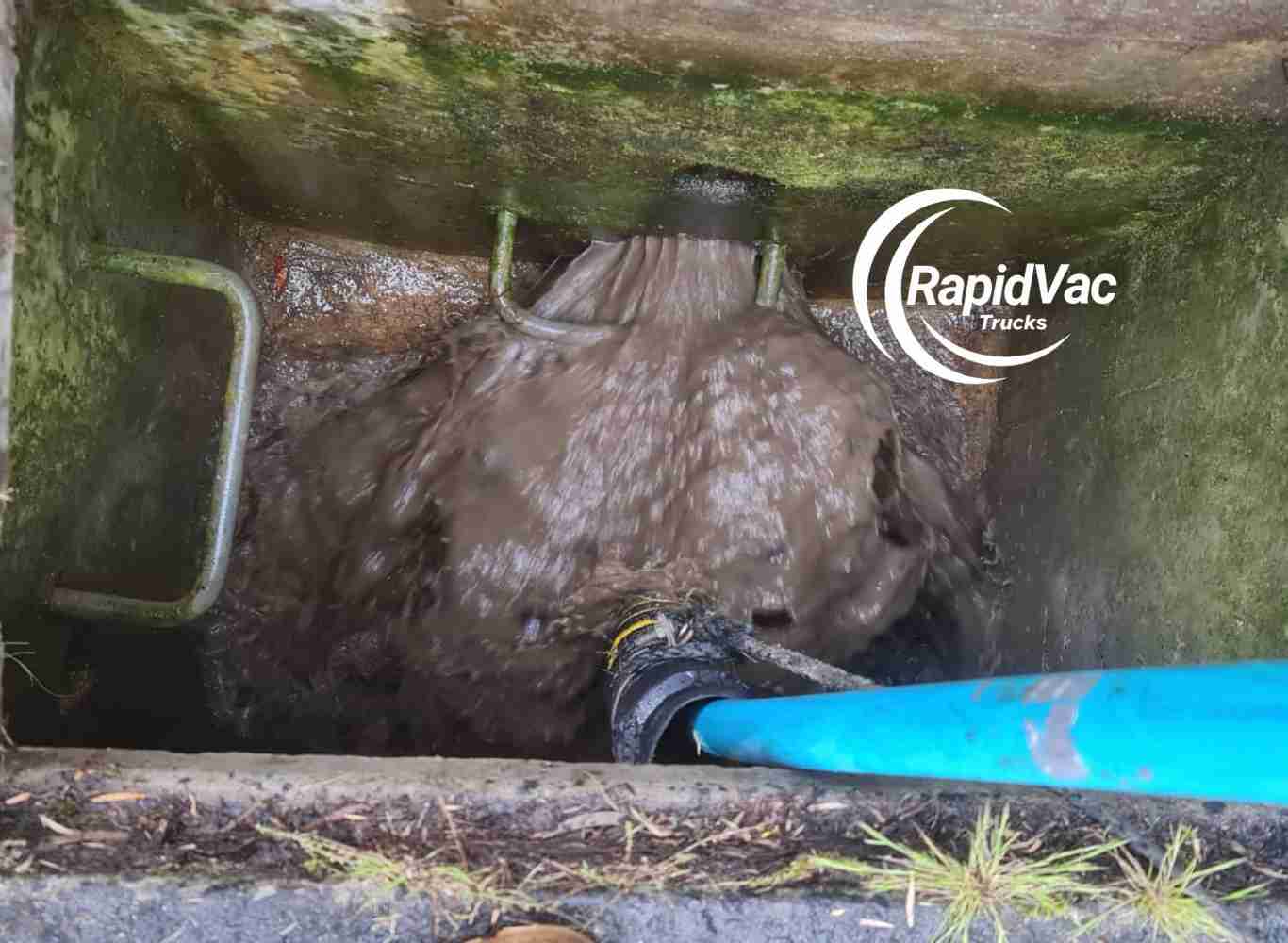 Vacuum truck removing commercial liquid waste safely in Wollongong.